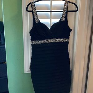 Black ruby rox dress with gems on the waist